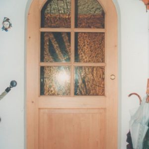 Holztür mit glas